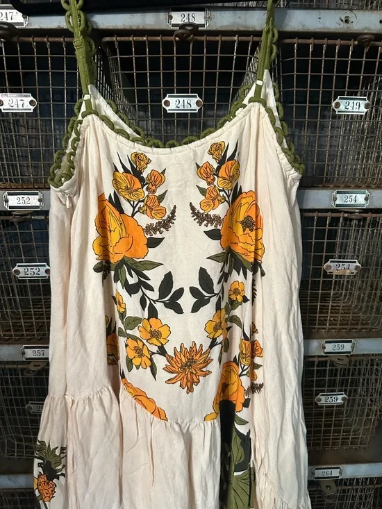 FARM Rio White V-Neck A-Line Maxi Dress Size XL 38228 - Picture 9 of 11